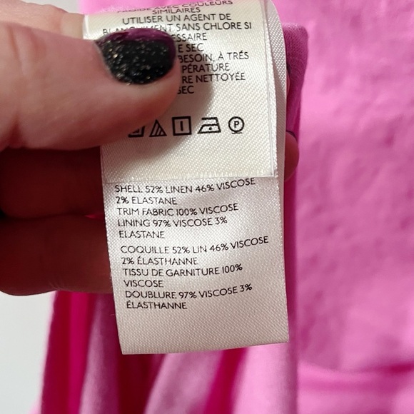 Anthropologie Pink Midi Dress with Red Accents - Dafni - Picture 13 of 13